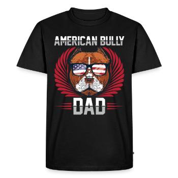American Bully Dad Dog Owner | Dog Gift - Men's Premium Organic T-Shirt - black - Front - Nico (187cm)