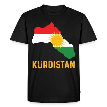 Kurdistan drapeau Kurde Patrie - T-shirt Premium bio Homme - noir - Devant - Nico (187cm)