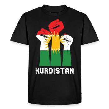 Kurdistan Freedom Kurds Flag Kurdish - Men's Premium Organic T-Shirt - black - Front - Nico (187cm)