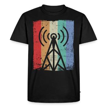 Amateur Radio Radio Radio Radio Radio Amateur Vintage - Men's Premium Organic T-Shirt - black - Front - Nico (187cm)