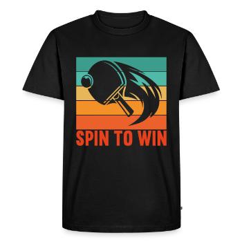 Ping-pong Spin to Win Joueur Joueuse - T-shirt Premium bio Homme - noir - Devant - Nico (187cm)