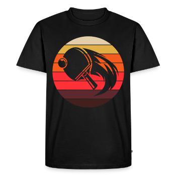 Ping-pong Vintage Rétro Joueur Joueuse - T-shirt Premium bio Homme - noir - Devant - Nico (187cm)