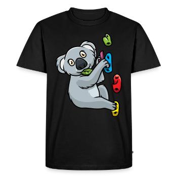 Boulderers Bouldering Koala Climbing Climbing Wall - Men's Premium Organic T-Shirt - black - Front - Nico (187cm)
