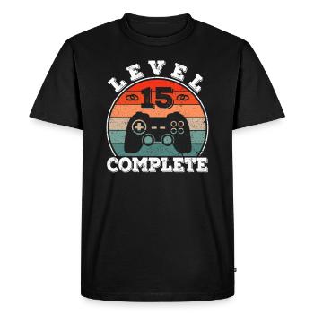 15ème anniversaire de mariage 15 ans de mariage marié Gamer - T-shirt Premium bio Homme - noir - Devant - Nico (187cm)