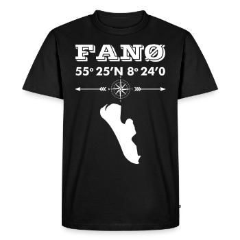 Fanö Coordonnées Danemark Mer du Nord Danois - T-shirt Premium bio Homme - noir - Devant - Nico (187cm)