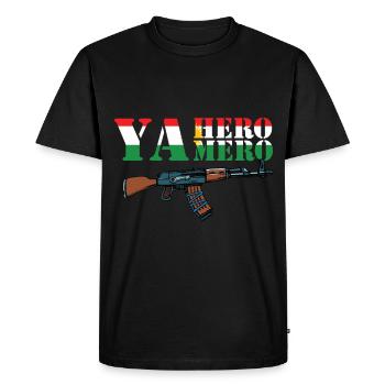 Kurdistan Flag Yamero Yahero Kurdish Meme - Men's Premium Organic T-Shirt - black - Front - Nico (187cm)