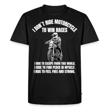 Moto moto moto moto biker lifestyle - T-shirt Premium bio Homme - noir - Devant - Nico (187cm)