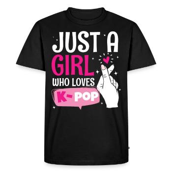 K Pop Girl Le Kpop Aime - T-shirt Premium bio Homme - noir - Devant - Nico (187cm)