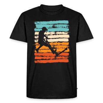 Scooter scooter pliante - T-shirt Premium bio Homme - noir - Devant - Nico (187cm)