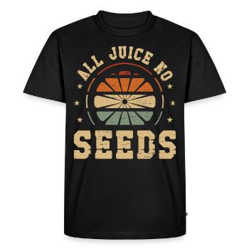 Vasectomie drôle All juice no seeds - T-shirt Premium bio Homme - noir - Devant - Nico (187cm)