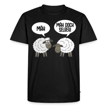 Schaf lustig Schafe - Männer Premium Bio T-Shirt - Schwarz - Vorne - Nico (187cm)