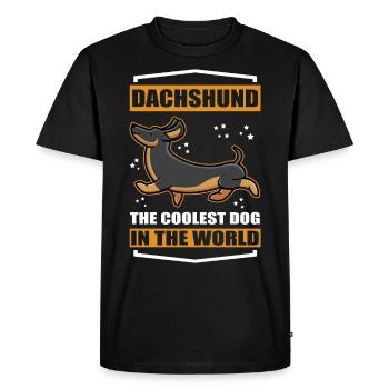 Teckel Chiens Teckel Teckel Teckel Cadeau d’amoureux - T-shirt Premium bio Homme - noir - Devant - Nico (187cm)