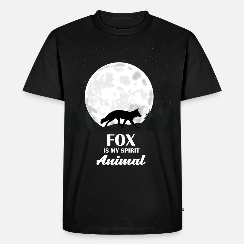 Fuchs - Männer Premium Bio T-Shirt - Schwarz