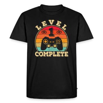 1 an de mariage marié Gamer 1er anniversaire de mariage - T-shirt Premium bio Homme - noir - Devant - Nico (187cm)