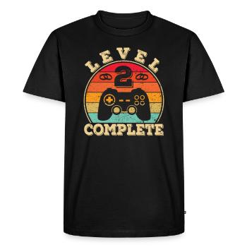 2 years married Gamer 2nd wedding anniversary - Men's Premium Organic T-Shirt - black - Front - Nico (187cm)