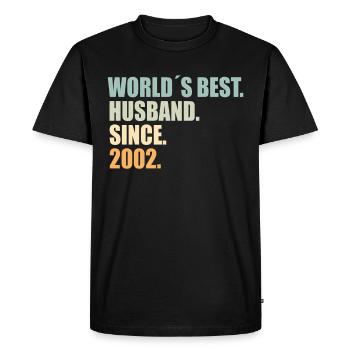 Best husband since 2002 19th wedding anniversary - Men's Premium Organic T-Shirt - black - Front - Nico (187cm)