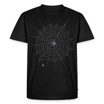 Toile d’araignée, Araignée, Halloween - T-shirt Premium bio Homme - noir - Devant - Nico (187cm)