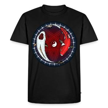 Koi Fish - Men's Premium Organic T-Shirt - black - Front - Nico (187cm)
