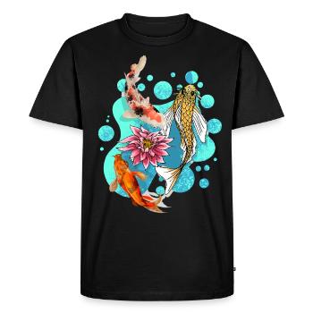 Koi Poissons - T-shirt Premium bio Homme - noir - Devant - Nico (187cm)