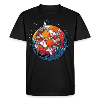 Koi Poisson - T-shirt Premium bio Homme - noir - Devant - Nico (187cm)