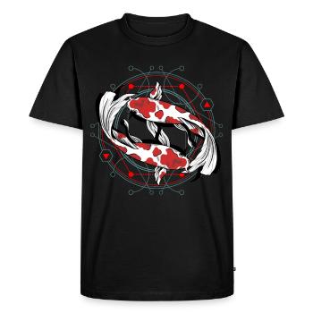 Koi Poisson - T-shirt Premium bio Homme - noir - Devant - Nico (187cm)