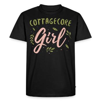 Cottagecore Aesthetic Cottagecore Girl Goblincore - Men's Premium Organic T-Shirt - black - Front - Nico (187cm)