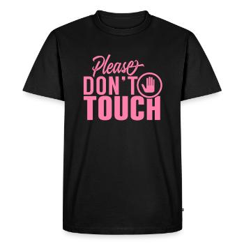 S’il vous plaît ne pas toucher les mains Juste regarder le doigt Chemin - T-shirt Premium bio Homme - noir - Devant - Nico (187cm)