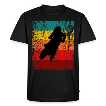 Supermoto / Supermotard / Supermoto Wheelie - T-shirt Premium bio Homme - noir - Devant - Nico (187cm)