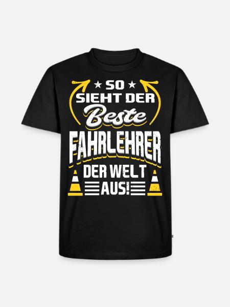 Bester Fahrlehrer - Männer Premium Bio T-Shirt - Schwarz