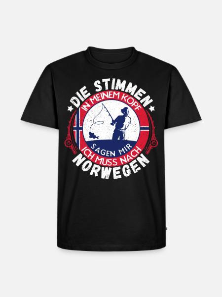 Angeln Norwegen - Männer Premium Bio T-Shirt - Schwarz