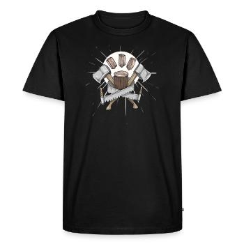 Arbre De bûcheron Arborist Arborist Baumpfleger Arbre - T-shirt Premium bio Homme - noir - Devant - Nico (187cm)