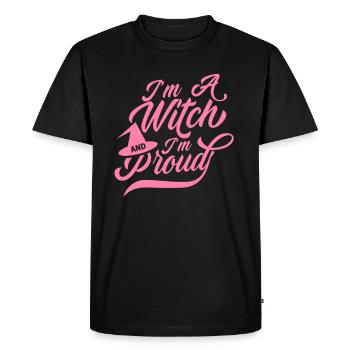Je suis une sorcière et fier sorciers sorcières sorcellerie - T-shirt Premium bio Homme - noir - Devant - Nico (187cm)