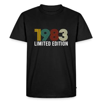 Vintage Limited Edition 1983 Anniversaire de naissance - T-shirt Premium bio Homme - noir - Devant - Nico (187cm)