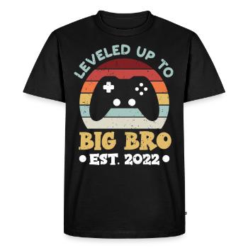 Leveled Up To Big Bro 2022 - T-shirt Premium bio Homme - noir - Devant - Nico (187cm)