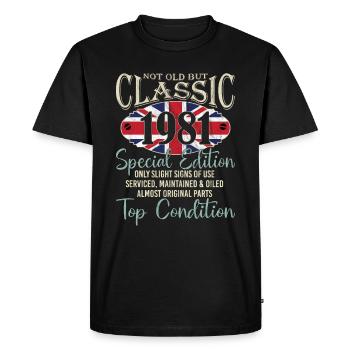 Pas vieux, Mais l’Union Britannique Classique Jack, - T-shirt Premium bio Homme - noir - Devant - Nico (187cm)