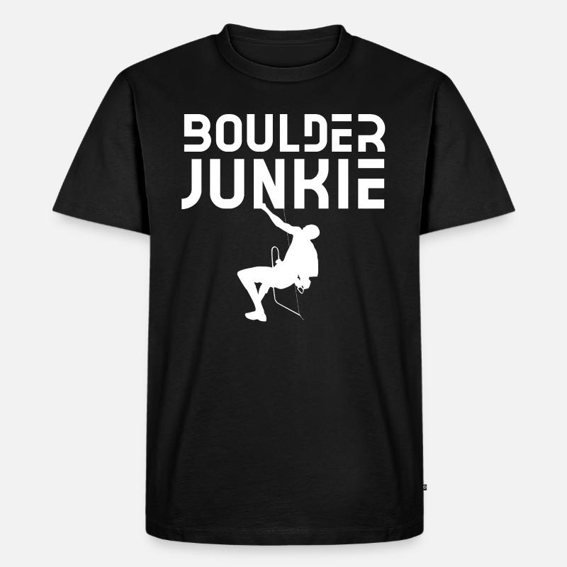 Boulder Junkie Bouldering Boulderer Bouldering - Men's Premium Organic T-Shirt - black