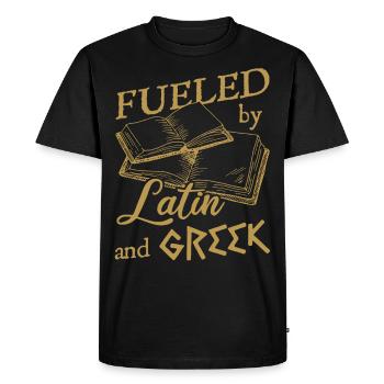 Dark Academia Aesthetic Fueled By Latin And Greek - T-shirt Premium bio Homme - noir - Devant - Nico (187cm)