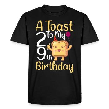 Cadeau d’anniversaire du 29e anniversaire - T-shirt Premium bio Homme - noir - Devant - Nico (187cm)