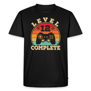 12 ans de mariage 12 ans de mariage Mariage nickel - T-shirt Premium bio Homme - noir - Devant - Nico (187cm)