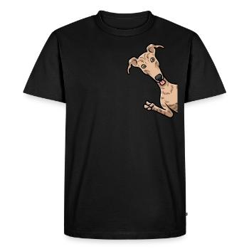 Galgo espanol Dog with Bike - Men's Premium Organic T-Shirt - black - Front - Nico (187cm)