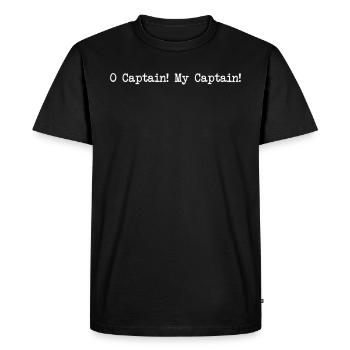 Dark Academia Aesthetic Oh Captain My Captain - T-shirt Premium bio Homme - noir - Devant - Nico (187cm)