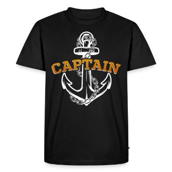 Yachting Voilier Bateau Capitaine Capitaine - T-shirt Premium bio Homme - noir - Devant - Nico (187cm)
