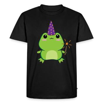 Cottagecore Aesthetic Kawaii Wizard Hat Magic - Men's Premium Organic T-Shirt - black - Front - Nico (187cm)