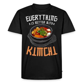 Kimchi Funny Everything is better with kimchi - Men's Premium Organic T-Shirt - black - Front - Nico (187cm)