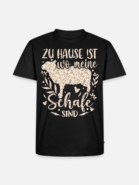 Sheep Sheep Sheep Shepherdess - Men's Premium Organic T-Shirt - black