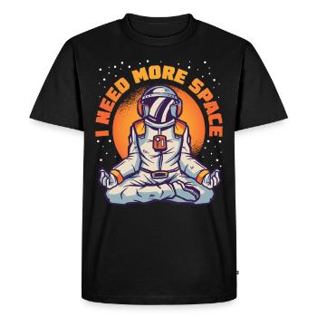 Astronomy Solar System I Need Space - Men's Premium Organic T-Shirt - black - Front - Nico (187cm)