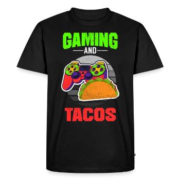 Jeux de hasard et tacos - T-shirt Premium bio Homme - noir - Devant - Nico (187cm)