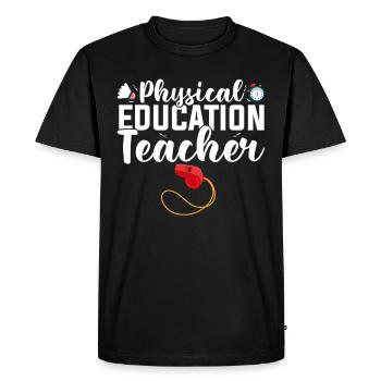Physical Education Teacher Sport Fitness Trainer - Men's Premium Organic T-Shirt - black - Front - Nico (187cm)