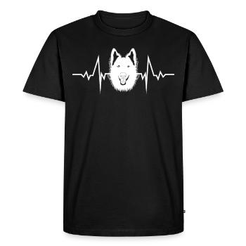 Chiens de berger ECG Chien de berger blanc - T-shirt Premium bio Homme - noir - Devant - Nico (187cm)