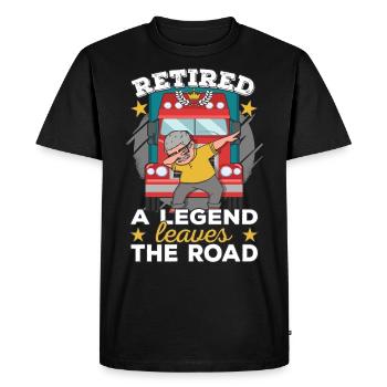 Chauffeurs routiers Pension Chauffeurs routiers - T-shirt Premium bio Homme - noir - Devant - Nico (187cm)
